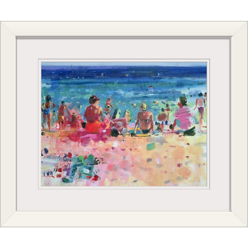 "Martino Lazy Sunny Af après-midi" par Peter Graham, reproduction d'art, H 20 po x l 24 po x p 1 po, Cadre blanc