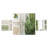 Peel and Stick Mirror Tiles, Exclamation Rectangular Design 4 Piece Set