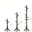 Rubberwood Freestanding 9 - Hook Coat Rack