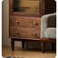 Armoire d'appoint arquée en bois et verre