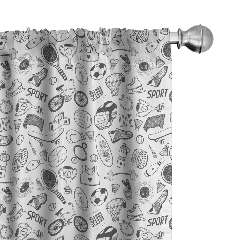 Semi-Sheer Rod Pocket Curtain Panels, 28" x 84"