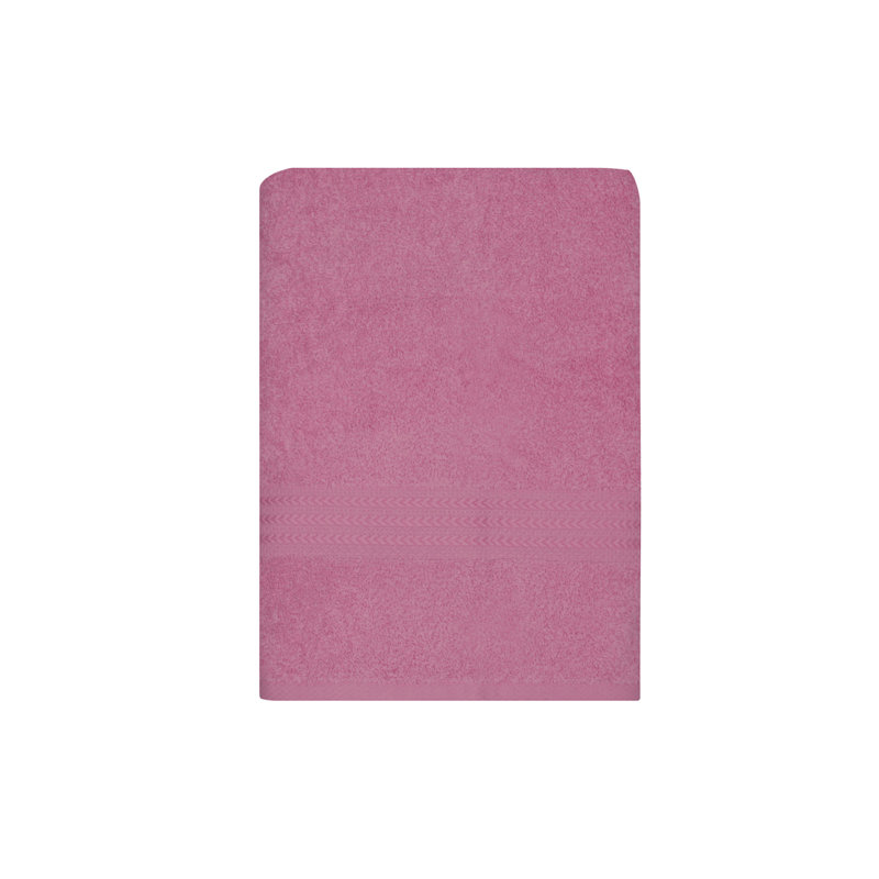 Soft & Absorbent Bath Towel, 100% Cotton, 27.6 x 55.1 inches | 500 GSM, Machine Washable at 104°F | Luxurious Pink Color, Perfect for Spa & Home Use, Quick-Drying & Durable for Everyday Comfort