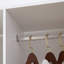 Sabastian Double Open Wardrobe on Wheels w/ Clothes Hanging Rails White