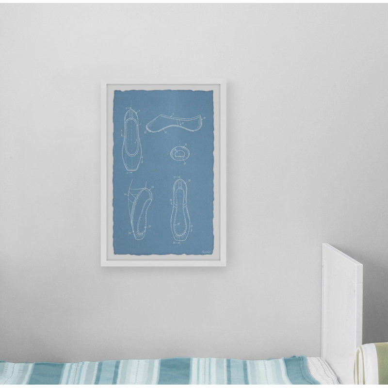 «Ballet Shoe Outline», reproduction d'art encadrée sur papier, H 30 po x l 20 po x P 1,5 po