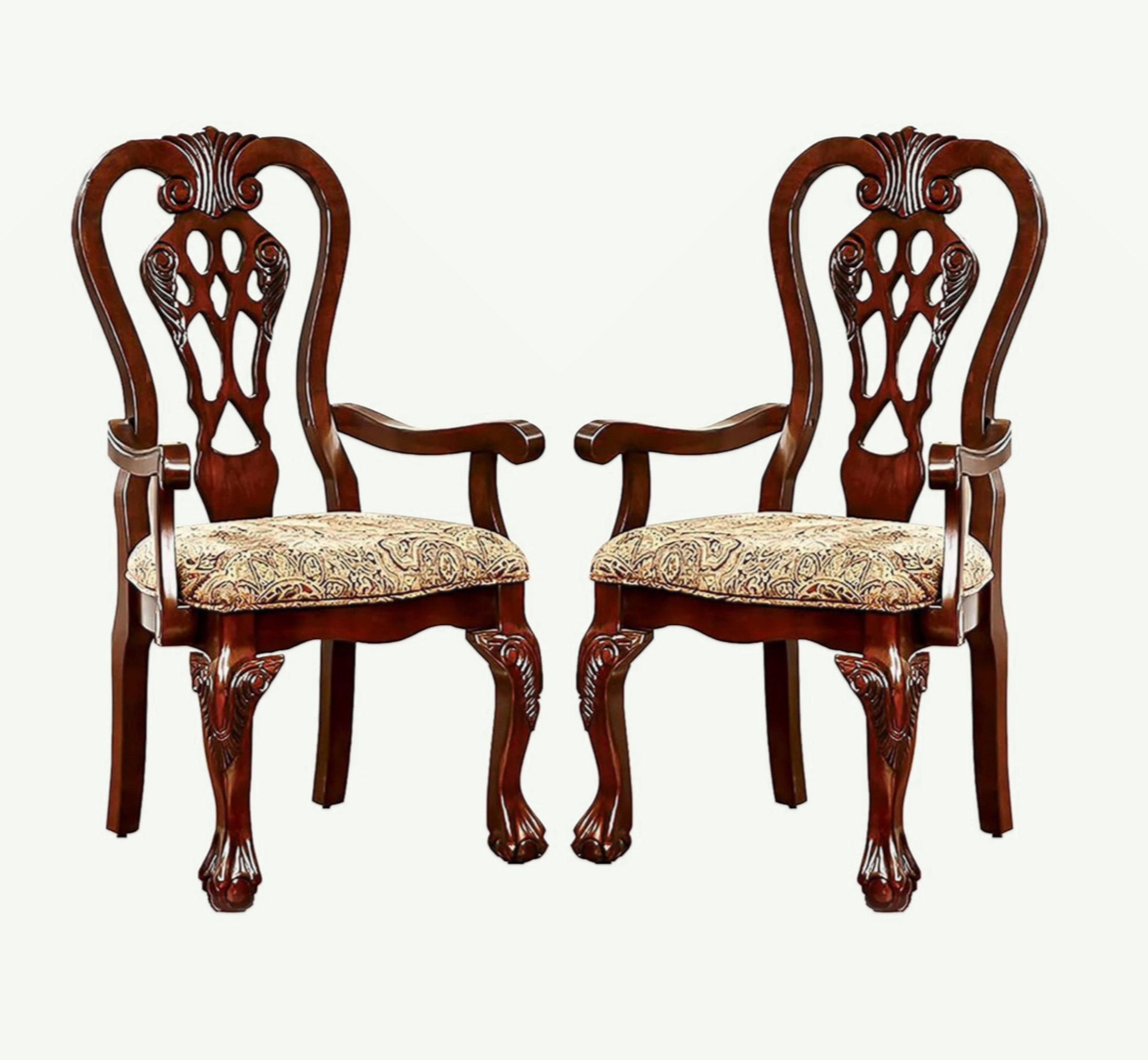 Bloomsbury Market Formal Classic Set Of 2Pc Arm Chairs Dining Room ...