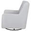 Fauteuil pivotant Omari gris tourterelle, rembourré-1509725683