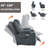 Up to 350 LBS polyester Power Lift Recliner Chair, Heavy Duty Motion Mechanism with 8-Point Vibration Massage and Lumbar Heating, USB and Type-C Ports, Stainless Steel Cup Holders, Grey-1514173136