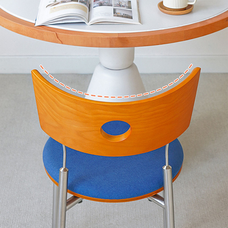 Ensemble de 2 chaises d'appoint 16,14 po à dossier uni orange