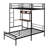 Space-Smart Bunk Bed With Study Desk, USB Charging, Organized Shelves & Upper Safety Guard