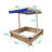 DD Home 45" x 45" Solid Wood Square Sandbox with Cover