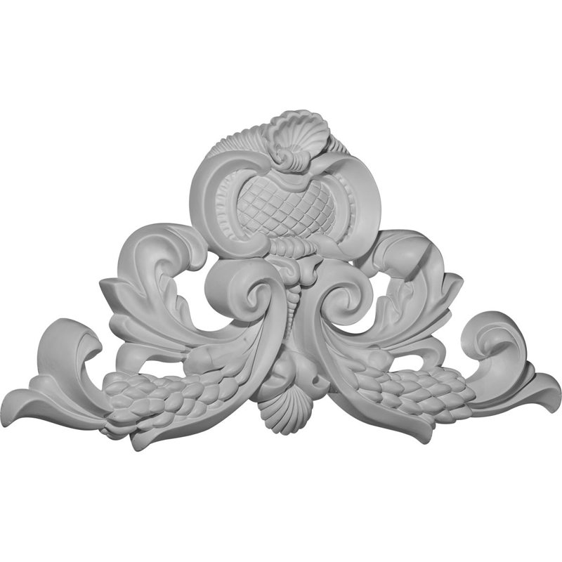 Hamilton 15.25" White Polyurethane Crown Onlay Scroll