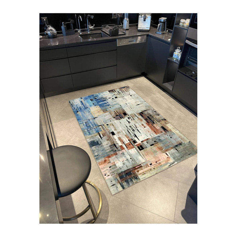 Multicolored Abstract Patterned Creative Modern Decorative Carpet, Rectangle 2'4" x 4'