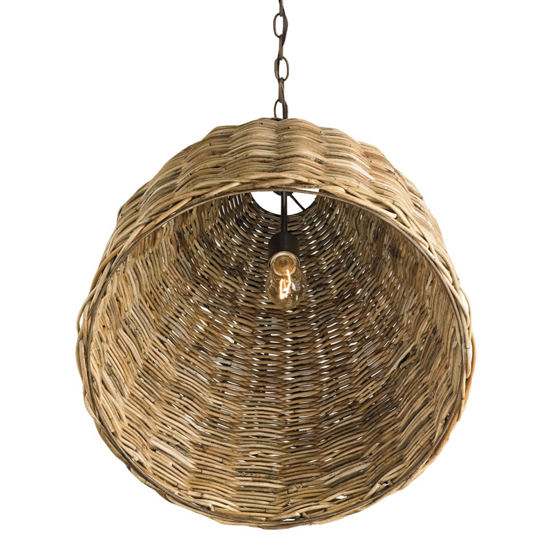 Luminaire suspendu en forme de cloche à 1 lumière Basket
