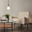 Porcelain III Single Pendant in Brass