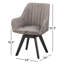 Chaise avec accoudoirs rembourrée en polyester Scuderi