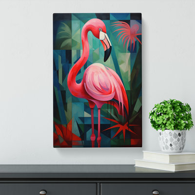 Flamingo Cubism No.2 - No Frame Print