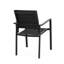 Chaise d'extérieur - Structure en aluminium noir, assise en maille, résistante aux intempéries, 58,4 cm (l) x 55,9 cm (p) x 86,3 cm (h), style moderne.