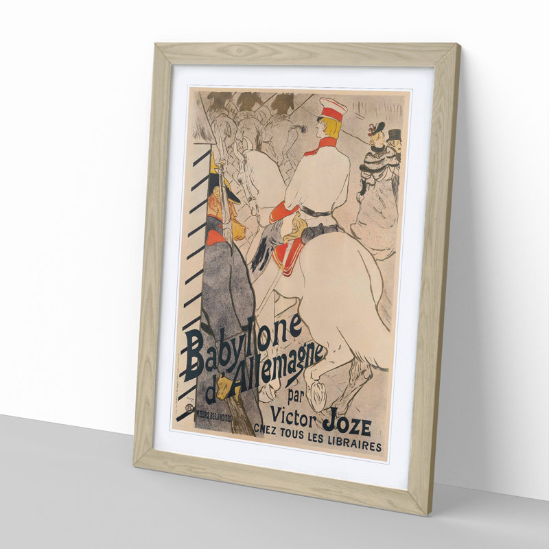 Babylone D'Allemagne by Henri de Toulouse-Lautrec - Picture Frame Graphic Art, 36cm H x 27cm W x 2cm D, Oak Framed