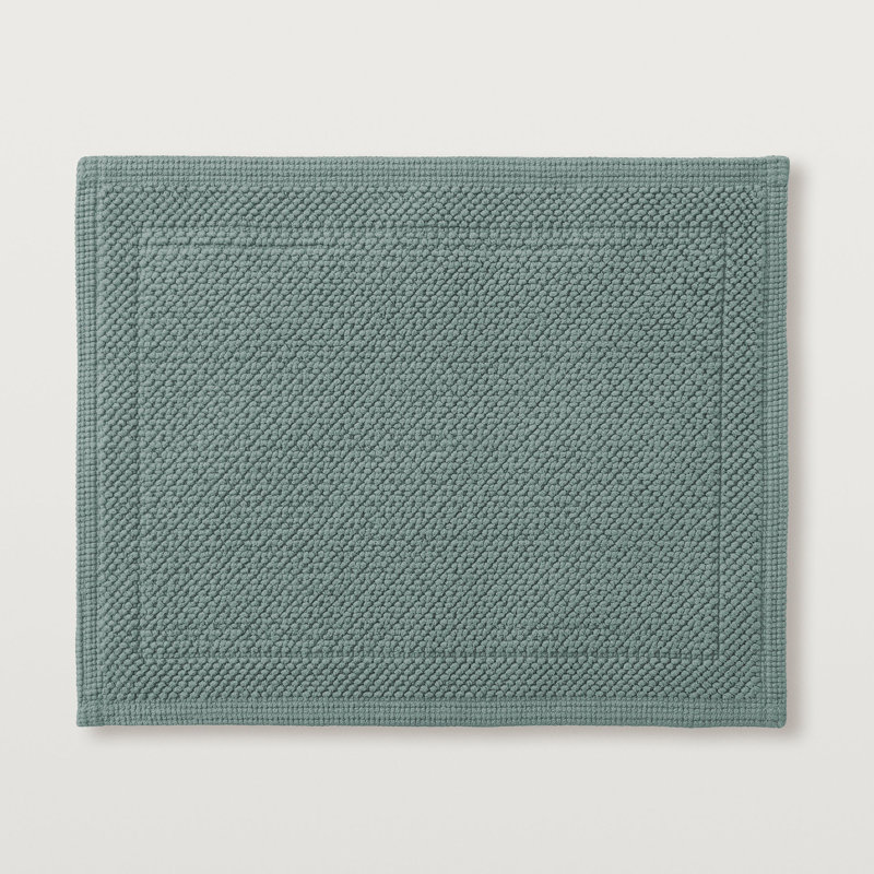 Cosima 100% Cotton Rectangle Bath Rug, Single Piece- 20" L x 16" W, Alpine