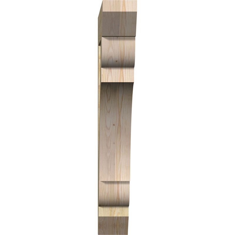 H 6 po x l 40 po x Support en bois / corbeau, Sapin de Douglas, H 44 po x l 6 po x P 38 po