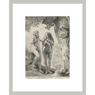«Adam and Eve» par Rembrandt van Rijn - Reproduction giclée encadrée