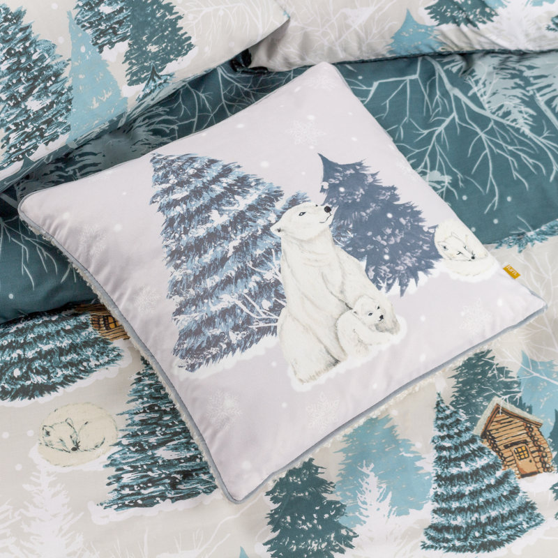 Arcticus Arctic Animal Abstract Square Cushion