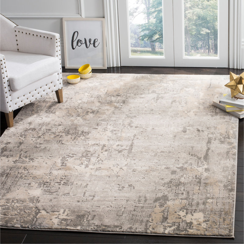 Edvin Performance Abstract Rug, Rectangle 6'7" x 9'
