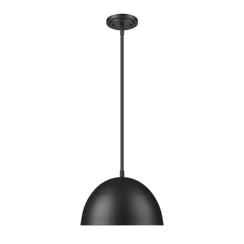 Luminaire suspendu 1 lumière noir mat Alyvia, Noir mat