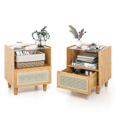 Alaizha 17'' W Solid Wood Nightstand