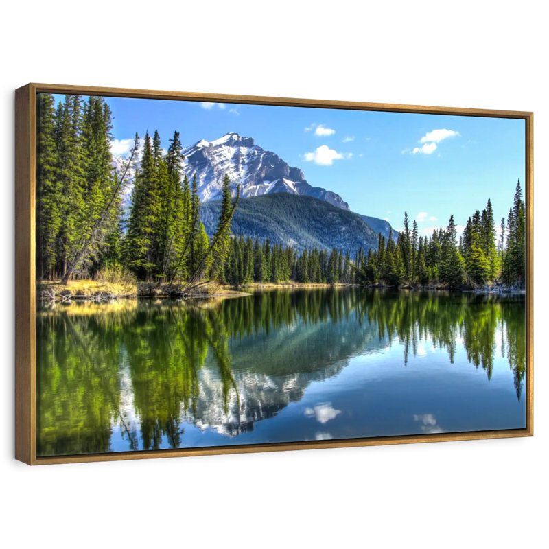 Parc national Banff, Cadre flottant doré, 25 po x 17 po