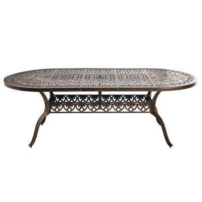 Claudean Oval Aluminum Outdoor Dining Table