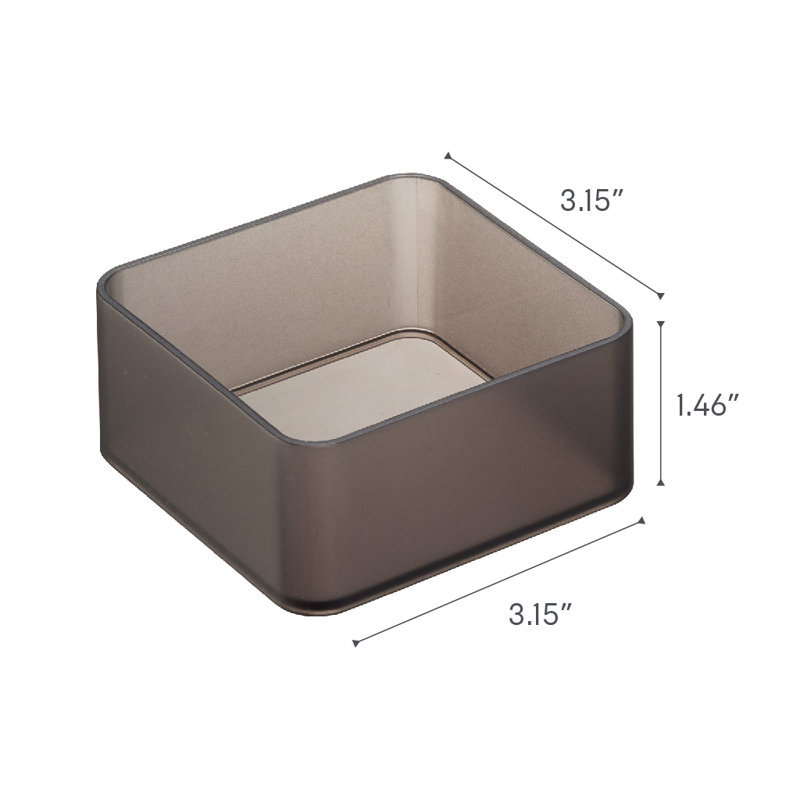 Yamazaki Home Stackable Organizers [Set Of 2] - Four Sizes, Small, Black