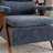 Mid Century Upholstered Arm Accent Chair with Solid Wood Legs-112041300
