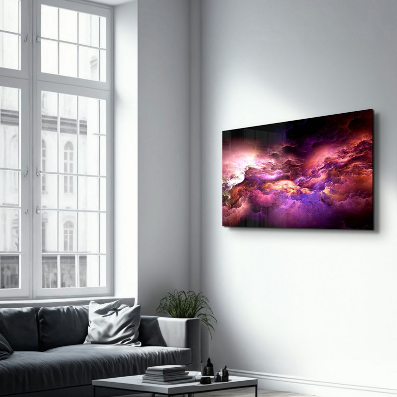 Peinture murale élégante en verre trempé 18,1 po x 28,3 po | 100% verre trempé, épaisseur: 0,16 pouce | Imprimé UV pour des couleurs éclatantes et une durabilité | Parfait pour la décoration intérieure et l'esthétique moderne