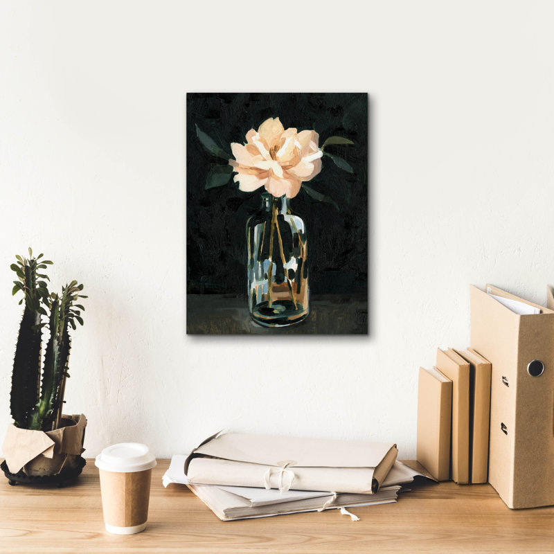 Toile épique Graffiti «Dark Rose Arrangement 1» par Emma Caroline, 12 po x 16 po