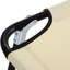 Chaise de patio beige avec construction et 5 options de camping pliables et 5 hauteurs réglables