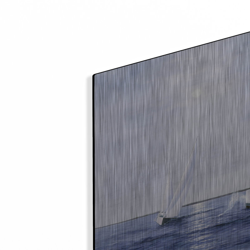 Breakwater Bay «Blue Sails» par Diane Romanello, art mural en métal, H 16 po x l 24 po