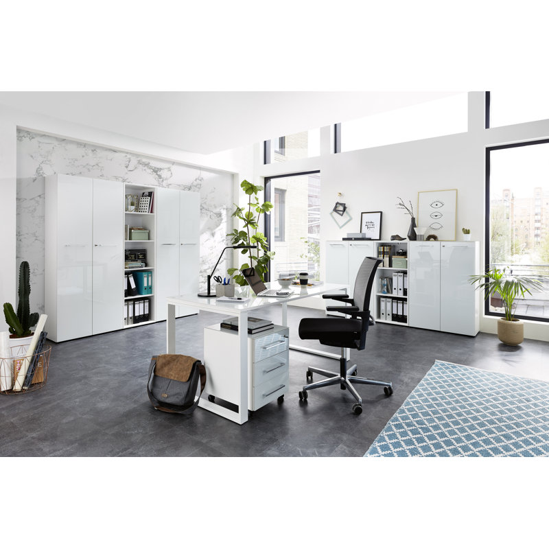 Jorgensen 2 -Door 4 -Shelf, White