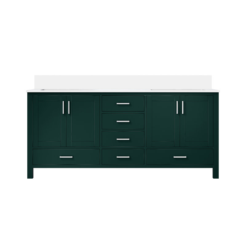 Bath Vanity, 72 In. W X 22 D, Marble, Solid Wood Base D Marble Countertop, Structure