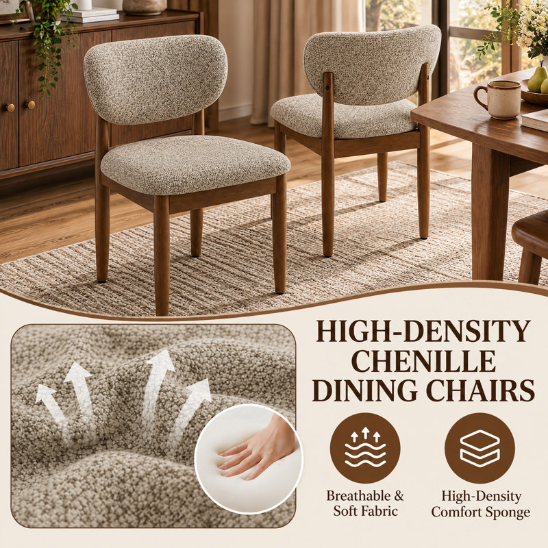 Corsica 48 cm H Fabric Side Chair, Beige