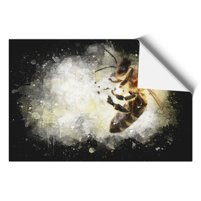 Bee Collecting Pollen Vol.1 - Unframed Painting, 42cm H x 59cm W x 0.1cm D