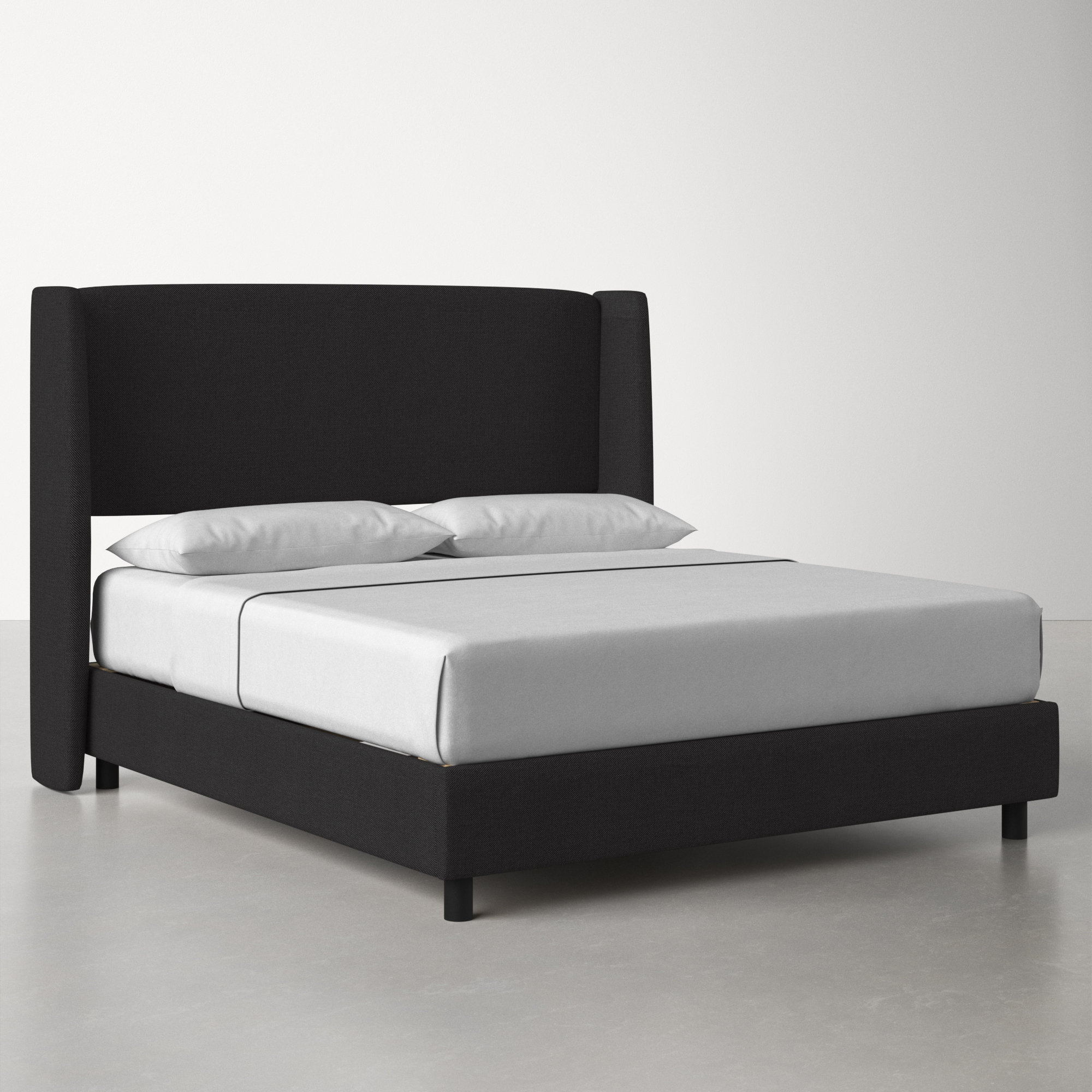 Tilly Upholstered Bed, Classic Linen Black, King