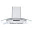 Ancona GCL636 36" Wall Mount Glass Canopy Range Hood with Night Light in Stainless Steel