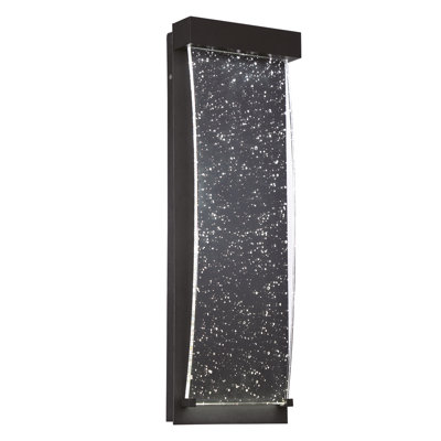 LED Outdoor Wall Light - Clear Seeded Glass