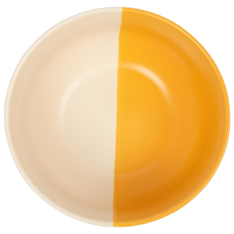 Nicola Spring Dipped Stoneware Cereal Bowls - 16.5cm, Yellow