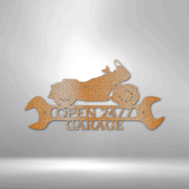 Décoration murale en acier personnalisée, H 14,25 po x l 14,5 po x P 0,5 po, Cuivre
