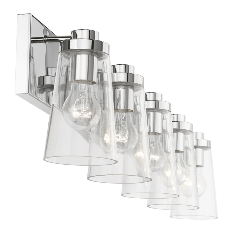 Yazlyn 5 - Light Dimmable Bath Bar, Polished Chrome