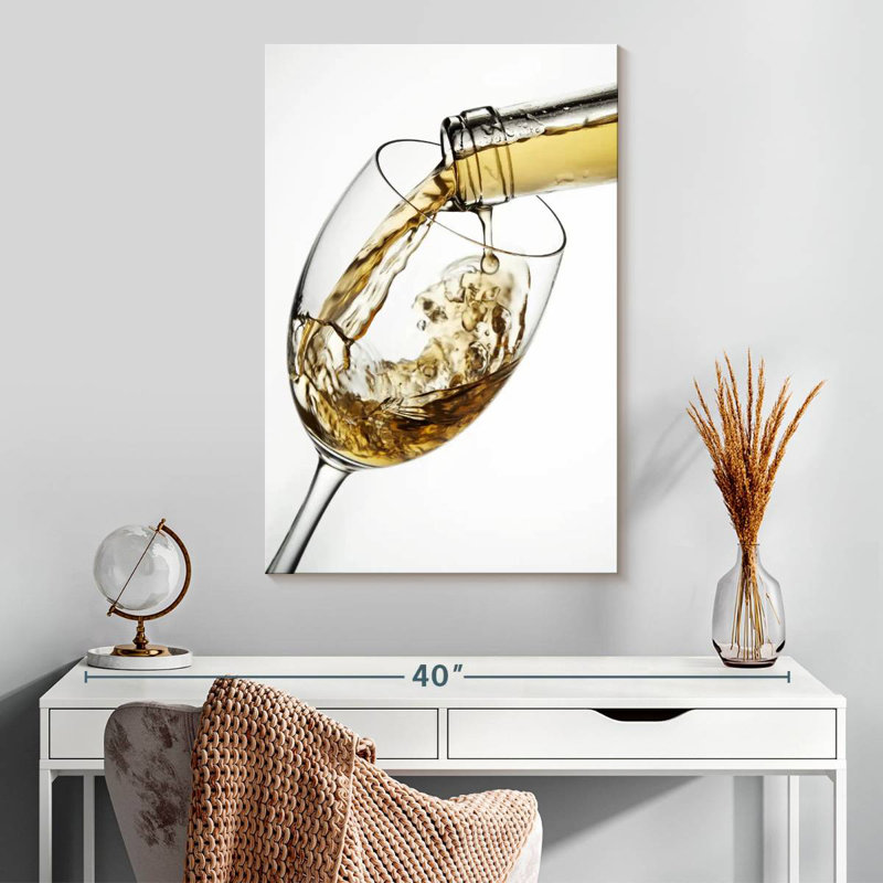 Yarlin servant du vin blanc, H 30 po x l 20 po
