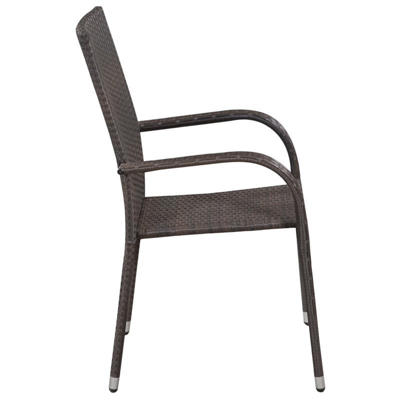Ensemble bistro rectangulaire pour 2 personnes 52,5 po, Brun