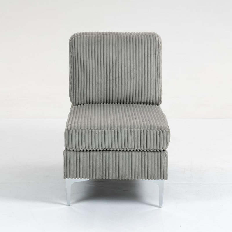 Accent Chair (Gray), Gray Corduroy